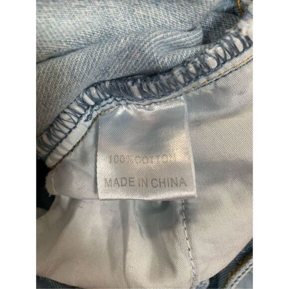 Princess Polly Fall in Line Mom Jeans sz 4 Blue High Rise Button Fly Rigid Denim - Picture 5 of 7